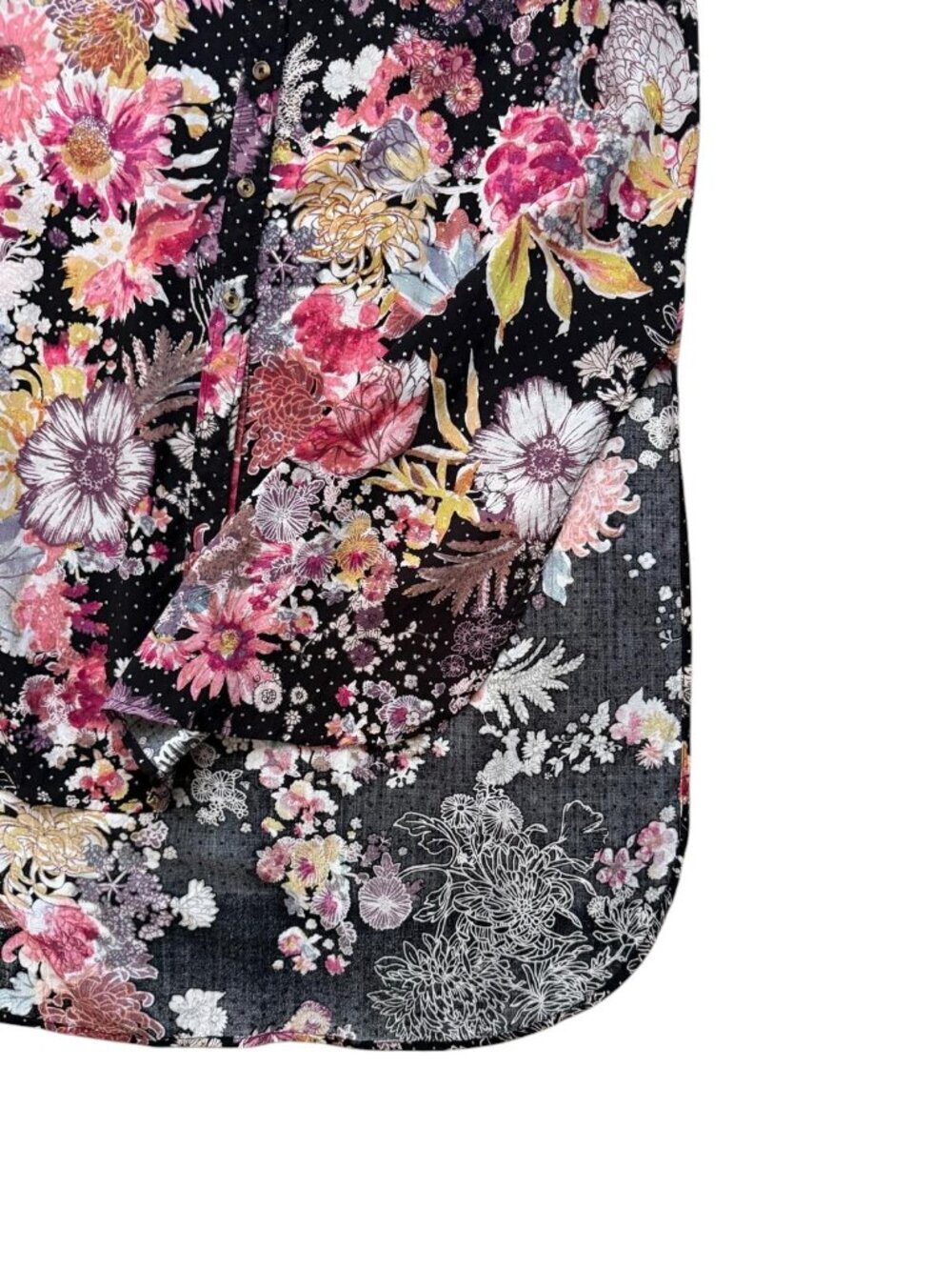 Maeve Anthropologie Women's Large Floral Button Front Tunic Blouse Boho. rayon. - Picture 9 of 12